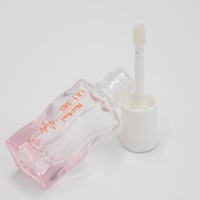 Tubes de brillant à lèvres clairs vides de 4ML Tube de brillant à lèvres carré ondulé avec applicateur de baguette pour bouteilles de teinte d'huile à lèvres conteneur petite entreprise