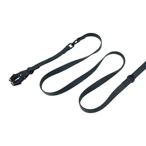 Waterproof Durable Rubber Combat Tactical Pvc Dog Training Leash With Frog Clip