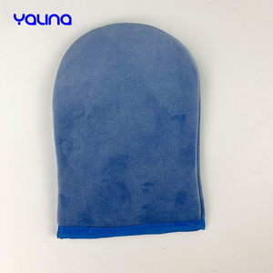Guantes Aplicadores de Autobronceador de Doble Cara de Terciopelo con Muñequera Elástica para Venta al por Mayor y Marca Privada - Product Image 5