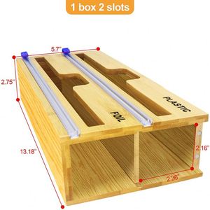 <b>Kitchen</b> Drawer Organizer <b>Wrap</b> Dispenser 2 in 1 <b>Wrap</b> Dispenser with Cutter and Labels - Product Image 5