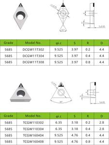Funik pcd diamante corte ferramenta inserir alta qualidade pcd insere DCGW11T3 para venda - Product Image 5