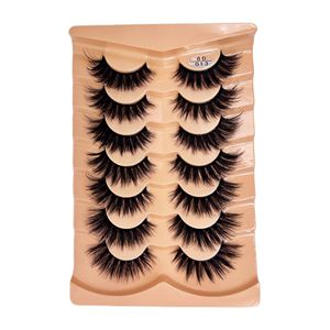 Pestañas Postizas 3D con Efecto Dramático, Rizadas, Negras, con Banda Rígida, Reutilizables, para Maquillaje de Párpado Doble - Product Image 4