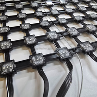Pantalla LED de Píxeles DMX 512 IP65, Malla de Luces para Publicidad Exterior, Iluminación de Paisajes y Escenarios, Luces Puntuales para Instalación Permanente en Edificios