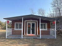Cabine préfabriquée en bois extensible 3 en 1 prête à l'emploi, 40 pieds/20 pieds, pour entrepôt, magasin, villa, hôpital, toilettes faciles