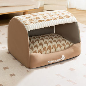 Gemütliche Hunde betten Indoor <span class=keywords><strong>Pet</strong></span> House mit weicher Matte Hunde kissen Schlafen Bequemes Katzen bett für kleine mittelgroße Hunde - Product Image 1