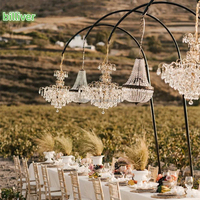 Lustre en cristal pour extérieur, idéal pour réunions annuelles, restaurants, lampes de scène au sol, lumières suspendues pour mariages, support de toile de fond
