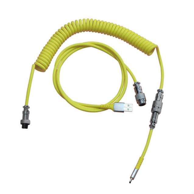 Aviation Connector Mechanical Keyboard Coiled Cables Coiled Cable for Mechanical Keyboard