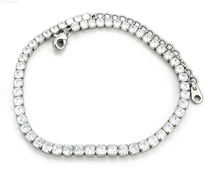 Listo para enviar: Accesorios de moda para mujer, joyería clásica, pulsera ajustable con cadena de tenis de 3 mm para mujer - Product Image 3