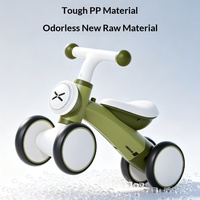 Vélo d'équilibre pour bébé sans pédales, 4 roues de 6 pouces, voiture à pousser pour tout-petit avec lumière et musique