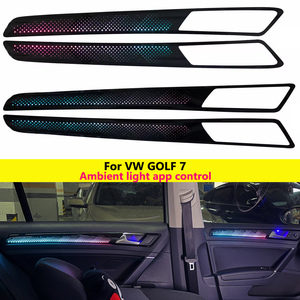Kit d'éclairage d'ambiance automobile Autowellus 21 lumières 12V pour VW Golf 7 MK7/MK7.5 Facelift, contrôle par écran OEM, lumière décorative symphonique - Product Image 1