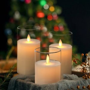 Décorations de fête de Noël modernes de bonne qualité, bougies électroniques numériques LED en plastique acrylique - Product Image 5