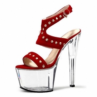 Tacones Altos Japoneses con Plataforma y Tacón de Aguja de 17 cm, Estilo Gótico, Fetiche, Verano, Punta Descubierta, Sandalias Grandes para Mujer