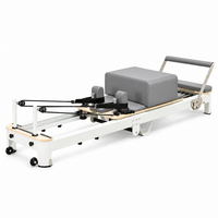 Machine Reformer Pilates Ajustable en Bois d'Érable Massif Professionnelle pour Salle de Sport et Yoga