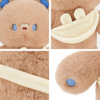 Peluche ours en peluche personnalisé unisexe avec sac à bandoulière lapin cadeau d'anniversaire pour filles et bébés rempli de coton PP