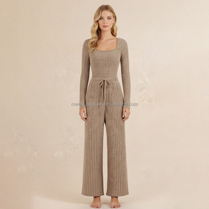 Conjuntos <span class=keywords><strong>de</strong></span> entrenamiento <span class=keywords><strong>de</strong></span> 2 piezas personalizados con pantalones <span class=keywords><strong>de</strong></span> canalé para mujer, <span class=keywords><strong>ropa</strong></span> <span class=keywords><strong>de</strong></span> invierno para damas - Product Image 1