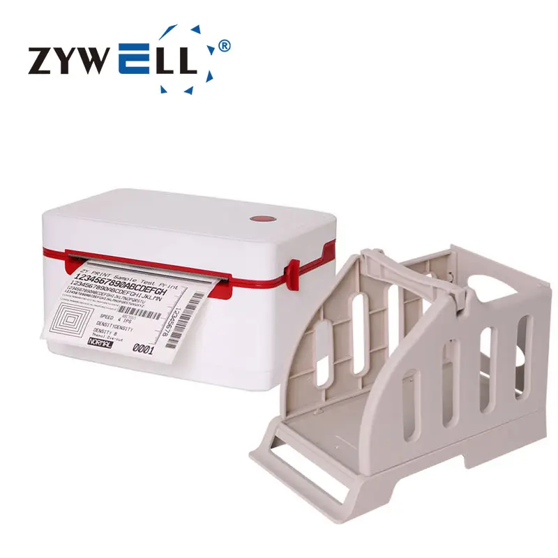 Impresora de etiquetas con soporte de papel, dispositivo de impresión térmica 4x6, funciona con USPS, DHL, UPS, ZY909