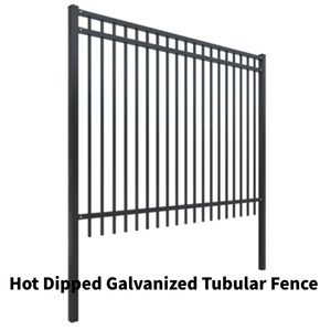 Recinzione di Sicurezza in Ferro Battuto Tubolare 6x8 Piedi, <span class=keywords><strong>Decorativa</strong></span> per Giardino, Moderna, Nera, Zincata e Resistente - Product Image 1