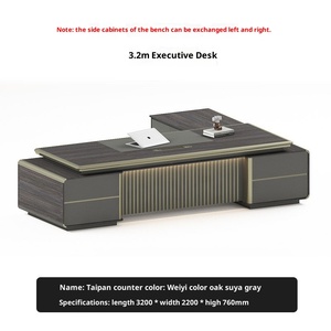 <span class=keywords><strong>Bureau</strong></span> <span class=keywords><strong>de</strong></span> direction rectangulaire en chêne avec bordure en alliage d'aluminium, style italien, luxe léger, moderne, grand format, chaise <span class=keywords><strong>de</strong></span> président <span class=keywords><strong>de</strong></span> haute qualité - Product Image 6