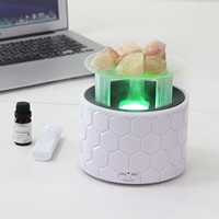 Veilleuse 3D aromathérapie diffuseur flamme humidificateur d'air sel pierre cadeaux créatifs