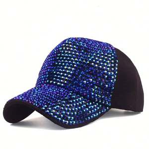 Casquette Snapback Personnalisée 2025 pour Femme et Homme, à Visière Courbe, en Maille Brillante, Style Hip Hop, pour Fête, Casquette Trucker Scintillante, Casquette de Baseball Ornée de Strass - Product Image 6