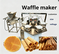 Nouvelle machine commerciale automatique haute capacité pour gaufres et cornets croustillants, en acier inoxydable, écologique, capacité de 20 kg/h