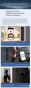 Glomarket 3D Face Recognition Biometric Fingerprint <b>Smart</b> Door <b>Lock</b> Tuya WiFi Aluminum Wood/Aluminum Doors Keyless Entry - Product Image 6