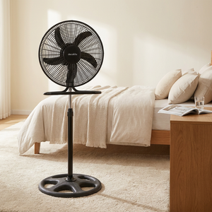 Digital Plastic Pedestal Fan Oscillating Stand Strong Wind Cooling for Household Commercial Use OEM Corrugated Box High Airflow - Product Image 3