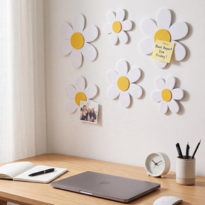 6 Piezas de Fieltro Acústico con Diseño de Flor de Margarita <span class=keywords><strong>para</strong></span> Decoración de Pared, Tablero de Anuncios con Cinta Adhesiva <span class=keywords><strong>para</strong></span> Dormitorio, Cuarto de Bebé, Guardería, Aula, Residencia Universitaria - Product Image 6
