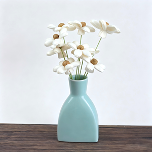 Flor de jazmín pequeña de madera de Sola de 1.6 pulgadas, flor hecha a mano personalizada con alambre fino para decoración del hogar y festivales - Product Image 4