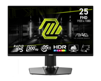 Monitor Gaming MSI MAG 255PXF 24.5 inci Layar Datar Rapid IPS FHD 1920x1080 300Hz 0.5ms AMD FreeSync Premium Laris Manis