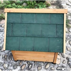 Nichoir pour chien en bois de <span class=keywords><strong>sapin</strong></span> de qualité supérieure avec toit en asphalte, villa pour animaux de compagnie résistante aux intempéries avec patio, abri extérieur pour chien pour toutes les saisons - Product Image 5
