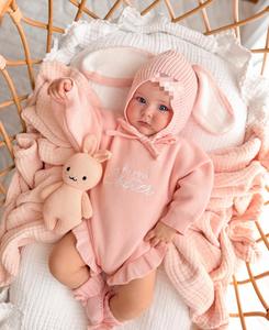 Conjunto de Ropa para Bebé Recién Nacida, Mono de Punto con Volantes, 100% Algodón Suave, con Puños Acanalados, para Sesiones de Fotos de Primavera y Uso Diario - Product Image 2