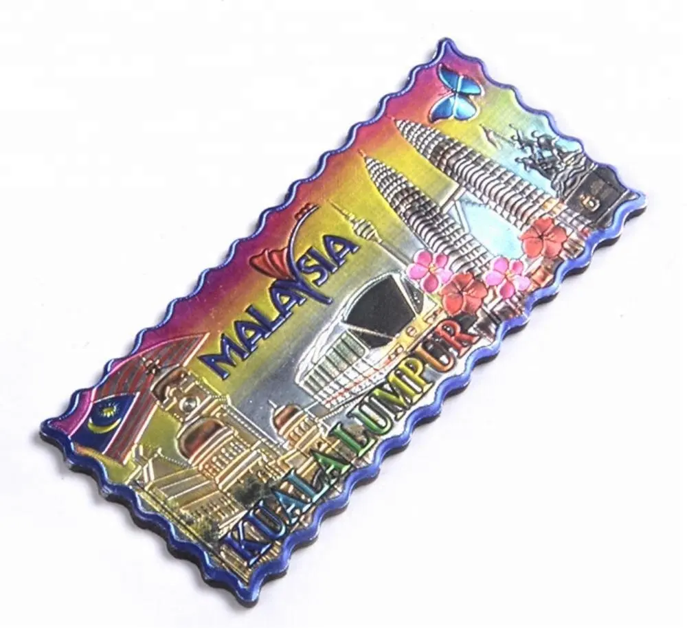 Custom Croatia Souvenirs 3D Aluminium Sublimation Foil Paper Fridge Magnets