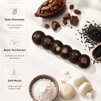 Barras de Mochi de Chocolate Negro Sólido Premium al por Mayor OEM, Snack Dulce Masticable a Granel Directo de Fábrica