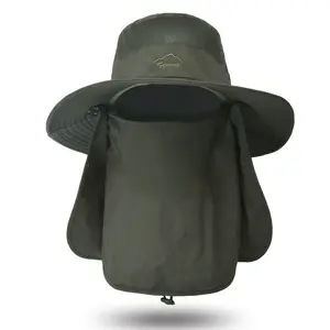 Venta al por mayor personalizado al aire libre protector solar impermeable extraíble cara cuello solapa de punto cubo gorra de pesca bordado <span class=keywords><strong>pescador</strong></span> sol <span class=keywords><strong>hombre</strong></span> <span class=keywords><strong>sombreros</strong></span> - Product Image 1