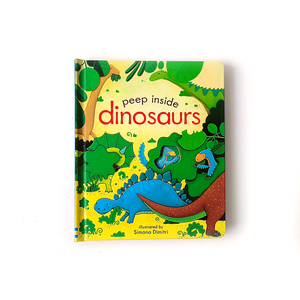 Livre à couverture rigide polychrome personnalisable pour enfants, soulever le rabat, livre pour enfants, image personnalisée de dinosaure en papier durable - Product Image 2