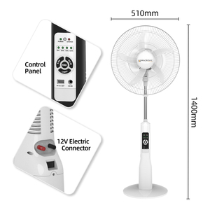 Ventilador de Pie Eléctrico Portátil con Control Táctil, 180° de Circulación de Aire, Silencioso para Personas Mayores, Altura Ajustable, Bajo Nivel de Ruido - Product Image 1