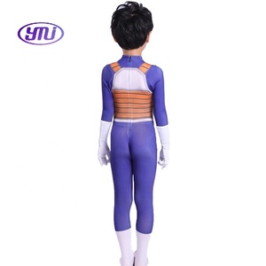 Combinaisons Adulte Enfants Costumes Carnaval Anime Cosplay Vacances Queue Perruque Bleu Nouvel An Habiller Costumes pour <span class=keywords><strong>Costume</strong></span> <span class=keywords><strong>Vegeta</strong></span> - Product Image 4