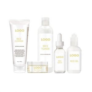 Extrait organique naturel hydratation riz eau Toner brillant nettoyant soin du visage sérum crème de riz visage eau de riz ensemble de soins de la peau - Product Image 1