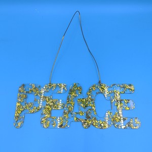 Adorno Acrílico con Letras de Paz, Decoración Brillante para Colgar en el Árbol de Navidad - Product Image 2
