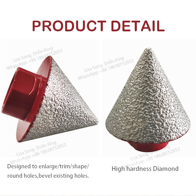Fraise Diamantée Doigt 15 Mm Filetage M14 - Pour Agrandir Et Façonner Trous Dans Carrelage, Porcelaine, Marbre