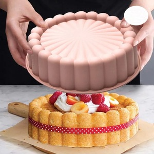 <b>Silicone</b> Cake Mold Sunflower Shape Folding Round <b>Baking</b> Pan Household Oven Safe For Commercial Use - Product Image 2