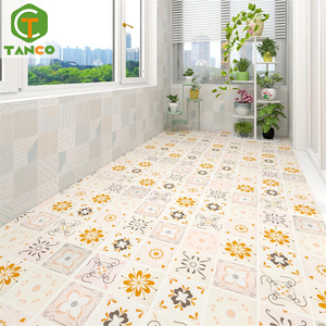 Venta caliente barato vinilo interior piso pegatinas adhesivo 3D PVC vinilo piso azulejo papel tapiz rollo - Product Image 2