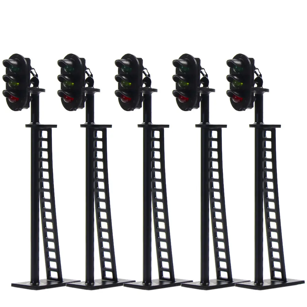 JTD04 Model Railway Led New 1:87 HO Scale 6.5cm 12V 2/3-Light Block Signals Green/Yellow/Red Traffic Signal Lights