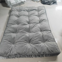 Sofá de 6 "colchón futón de tamaño completo, sofá cama futón con mechones, colchón de suelo extra grueso para adultos, relleno de espuma triturada