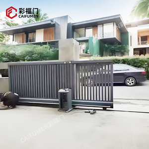 Cổng trượt điện đóng bảng điều khiển phí<span class=keywords><strong>a</strong></span> trước cổng chính hợp kim nhôm hiện đại cho sân biệt thự ứng dụng ngoài trời - Product Image 4