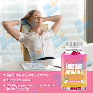 Gomitas de Biotina y Vitamina E de Marca Privada OEM/ODM para Hombres y Mujeres, Apoyo para el Cabello, la Piel y las Uñas, Fuerza y Brillo, Suplemento a Granel - Product Image 6