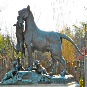 巨像ブロンズ鋳造チーター彫刻真鍮チーター像 - Product Image 3