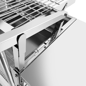 Barbecue portable rotatif en acier inoxydable avec plateau à charbon réglable et design à rotation pour la maison, la cuisine, l'extérieur et le camping - Product Image 6