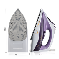 Fer à repasser domestique RAF R.91156 1000W avec semelle en aluminium, réservoir d'eau de 280 ml, auto-nettoyant, anti-goutte, CE GS pour le repassage quotidien